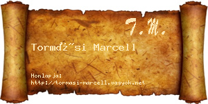Tormási Marcell névjegykártya
